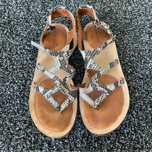 Gentle souls snakeskin leather sandals size 8 1/2